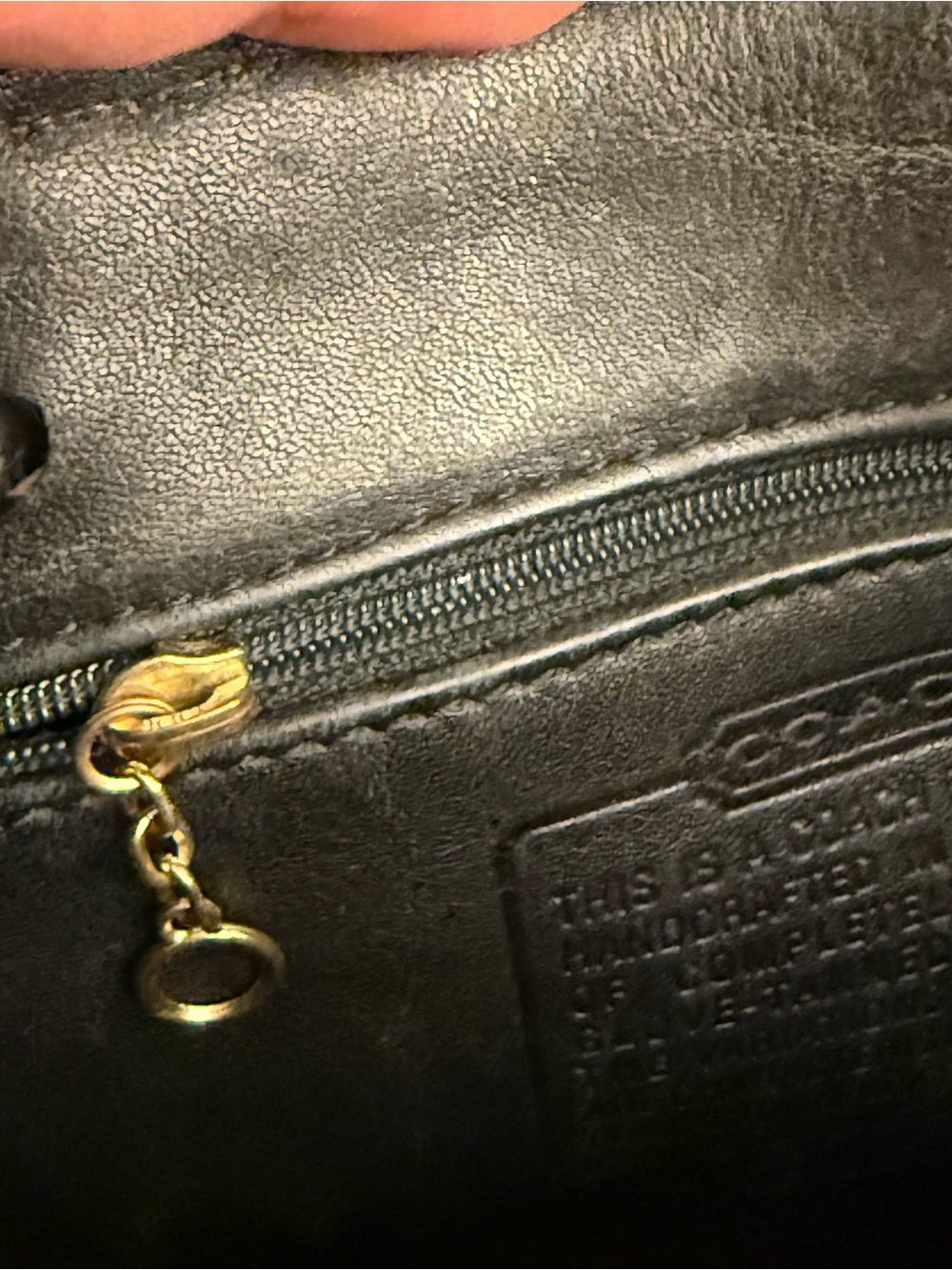 Vintage Coach Black Leather Small Daypack Backpack Bag - Picture 12 of 13